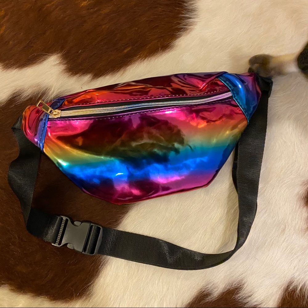 Rainbow Patent Leather Fannypack